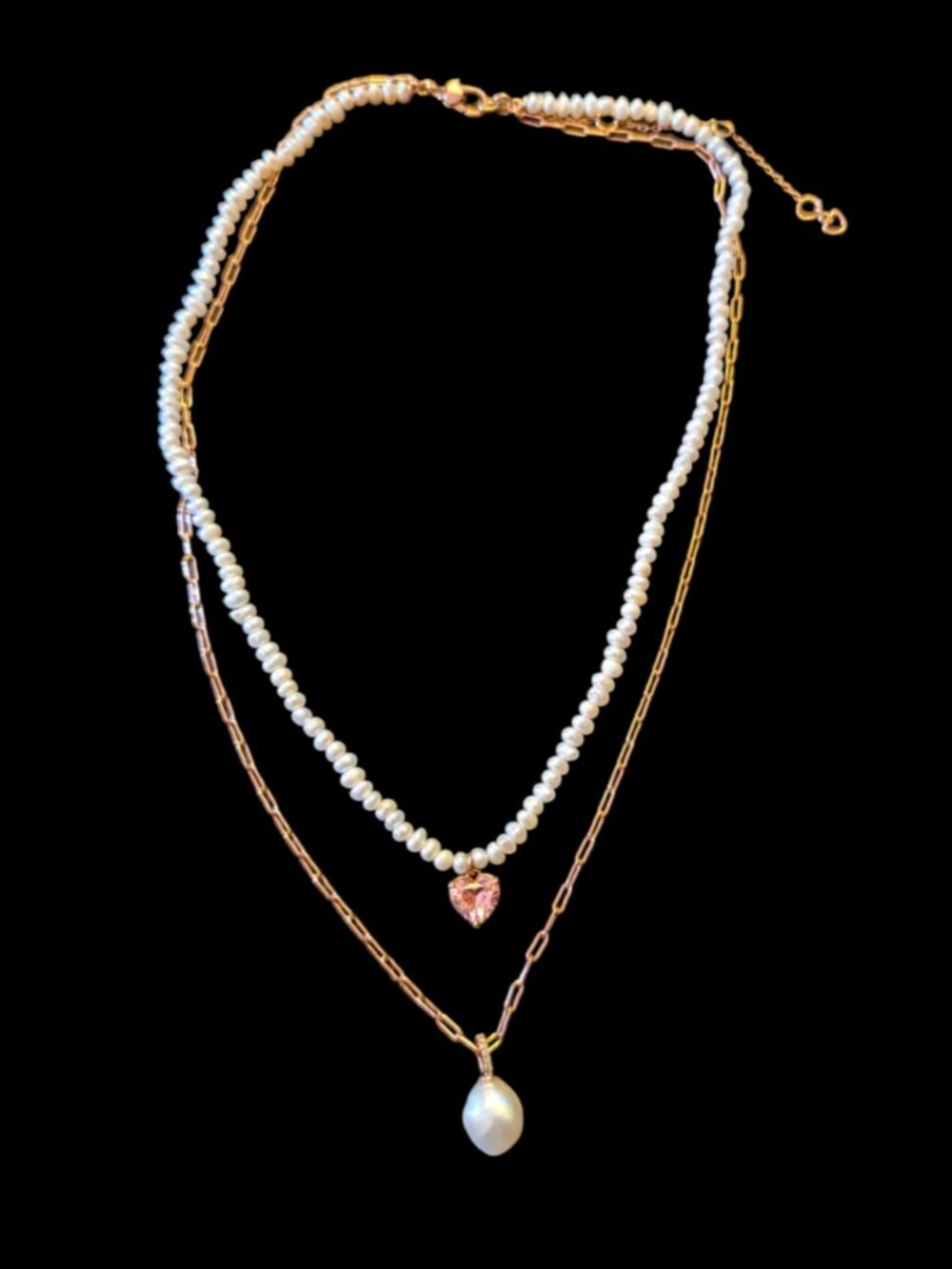 Kate Spade My Love Double Strand Rose Gold Tone Fresh Water Pearl 20" Necklace